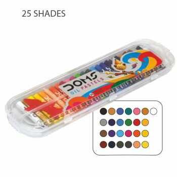 Doms Oil Pastel 25 Shades Plastic Pack(1pc)