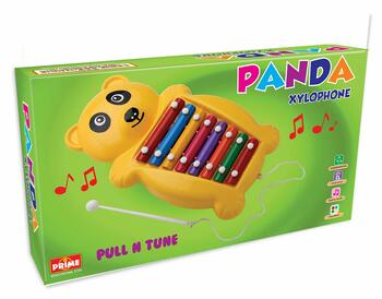 PRIME Panda Xylophone 2 in 1 Musical Toy & Pull Along Toy for Kids 2 - 4 Years with 8 Notes Non Toxic no Batteries