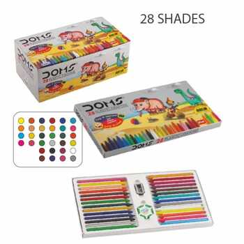Doms Plastic Crayon 28 Shades (1pc )