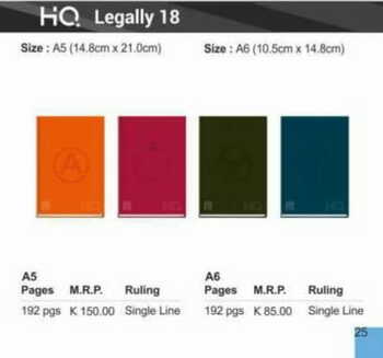 Navneet HQ Legally 18 Book(size A5 & A6)(192pgs)