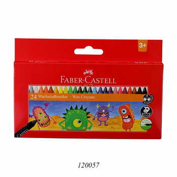 WAX CRAYONS REGULAR 75 MM SET OF 24