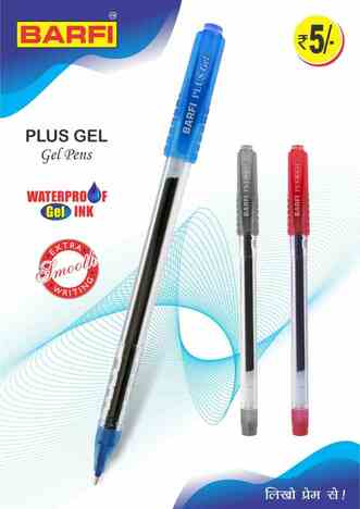 Barfi Plus Gel Pen Red (5pc Pack)