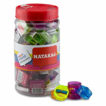 NATRAJ CRYSTAL HEART SHARPNERS IN JAR (PACK OF 100 PC)