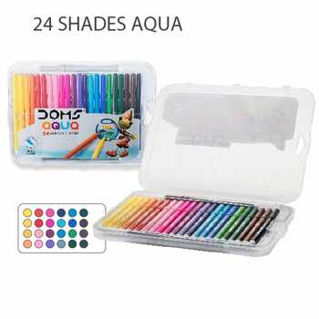 Doms Watercolour Aqua Pen 24 Shades Plastic Pack