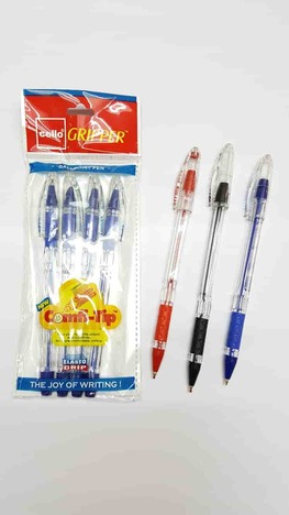 Cello Gripper Ball Pen Blue (Pack Of 5)