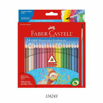 FABER-CASTELL GRIP WATER-COLOUR PENCILS SET OF 24