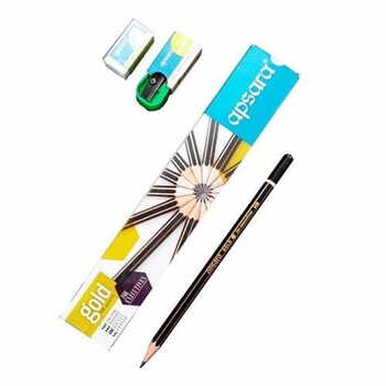 APSARA GOLD PENCILS WITH ERASER AND SHARPNER  (PACK OF 50)