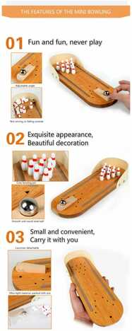 Wooden mini bowling Game