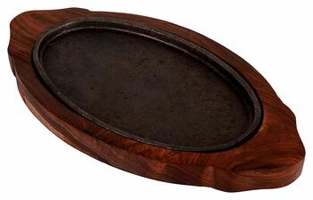 Wooden Sizzler Plate - Brown