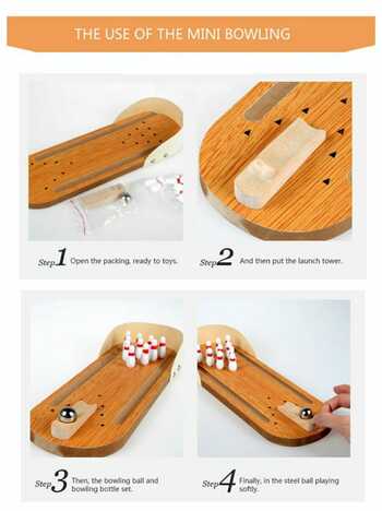 Wooden mini bowling Game