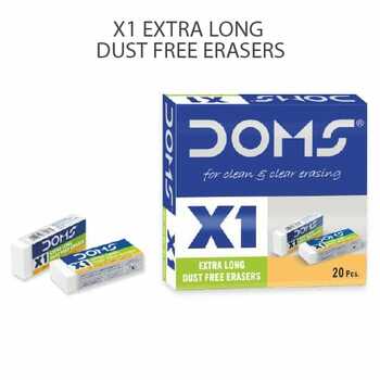 Doms X1 Extra Long Dust Free Erasers (20pc pack)
