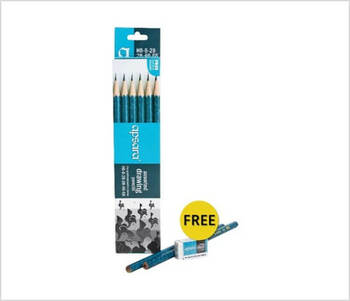 APSARA ASSORTED 6 PC DRAWING PENCIL (HB,2B , 4B , 6B , 8B,10B ) (PACK OF 5)