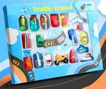 Traffic Eraser Set Gift Box for kids creative gift