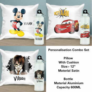 Personalized Combo Set (Pillow with Bottle)