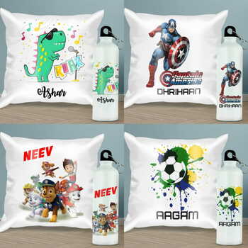 Personalized Combo Set (Pillow with Bottle)