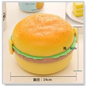 Burger Shape Round 3 Container Lunch Box