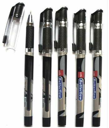 Cello Butterflow Black Ballpen (Pack Of 10)