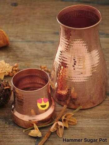 Hammered Copper Sugar Pot