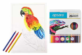 APSARA   26 PREMIUM COLOUR  PENCILS (TIN)