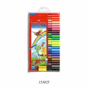 FABER-CASTELL CONNECTOR PENS AND FIBER TIP COLOUR MARKERS (SET OF 25)