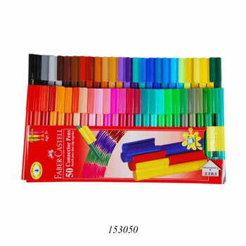 FABER-CASTELL CONNECTOR PENS AND FIBER TIP COLOUR MARKERS (SET OF 50)