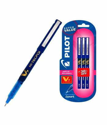 Luxor Pilot V7 Pen Set Blue (3pc set)