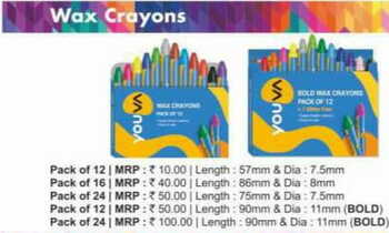 Navneet Wax Crayon Bold (12 Colours)