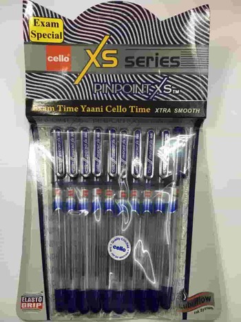 Cello Pinpoint Xs Blue Ballpen (Pack Of 10)