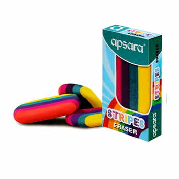 APSARA STRIPES ERASER (PACK OF 10)