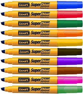 Luxor Super Chisel Markers (10 colors Set)