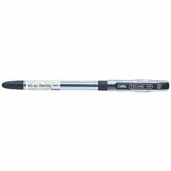 Cello Technotip Black Ballpen (Pack of 10)