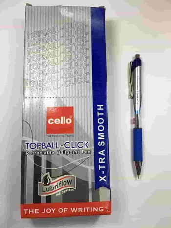 Cello Top Ball  Click Blue Pen(Pack Of 10)