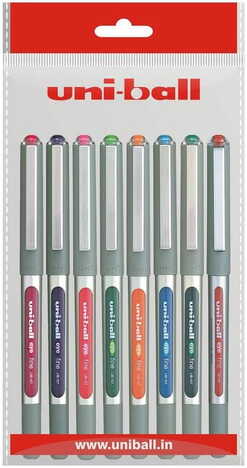 Uniball Eye Fine 157 Mix Col Set(8pc)