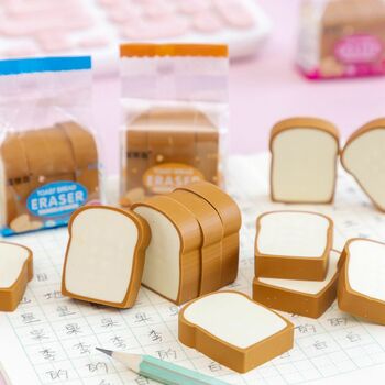 TOAST BREAD ERASERS (SET OF 4)