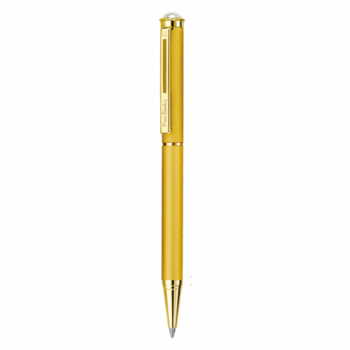 PIERRE GOLD TRIANON BALL PEN (YELLOW GRIP AND DESIGN)