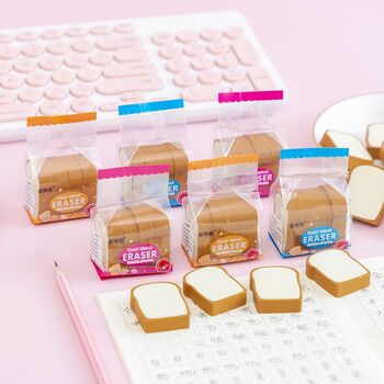 TOAST BREAD ERASERS (SET OF 4)