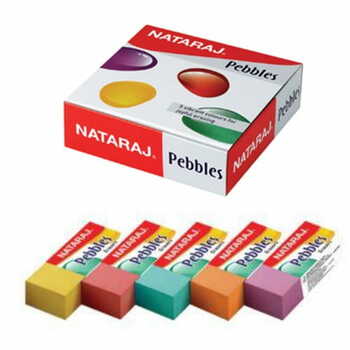 NATRAJ BIG PEBBLES ERASERS (PACK OF 100)