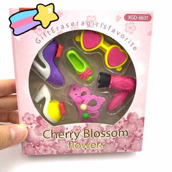 MAKE UP THEME ERASERS SET