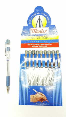 Montex MegaTop Ball Pen Black (Pack Of 10)