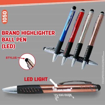 1050 Brand highlighter LED Metal Ball Pen