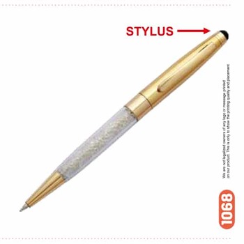 1068 Gold Diamond Stylus Metal Ball Pen