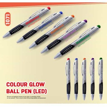 1071  StylusColour Glow Ball Pen  (LED)