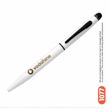 1077White Body Stylus Ball Pen (Vodafone)