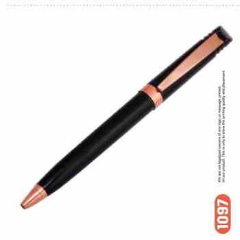 1097 Black shiny Copper Metal Ball pen